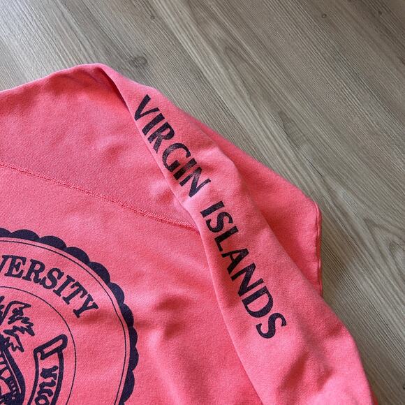 Vintage 80's St. Thomas University Pink Crest Crewneck Pullover Sweatshirt Sz L - Picture 3 of 7